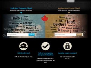 Website developed for Cloud.ca
